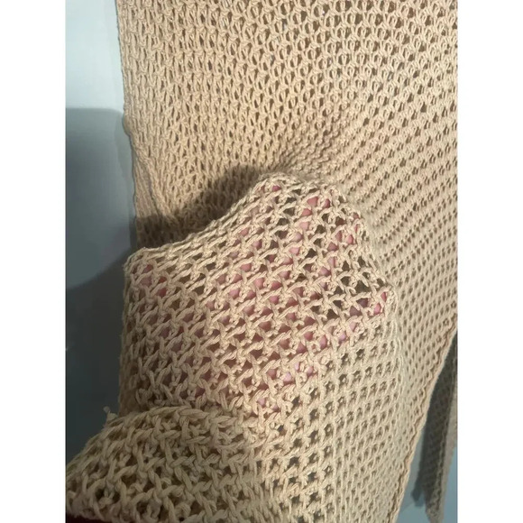 Free People Tan Open‎ Knit Slouchy Sweater - Picture 5 of 10